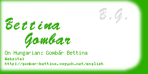 bettina gombar business card