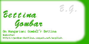 bettina gombar business card